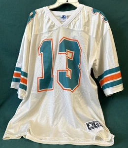 Vintage Dan Marino Starter Jersey Men's 48/L White Away Jersey Miami Dolphins - Picture 1 of 7