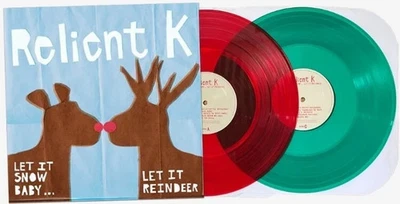 Relient K Let It Snow Baby Let It Reindeer Red & Green Colored Vinyl LP VG+/EXC - Image 1 of 2