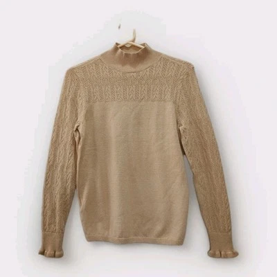 NEW Loft Sweater Lightweight Metallic Gold Size Small - Image 1 of 4