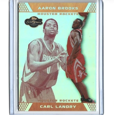2007-08 TOPPS CO-SIGNERS CARL LANDRY W/AARON BROOKS GOLD PARALLEL RC #87   3/9 - Image 1 of 2