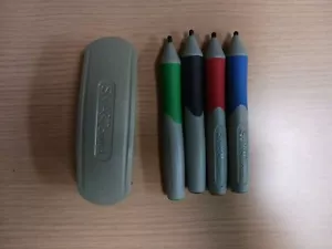 Set of 4 SMART Technologies SmartBoard 500/600 Series Colored Pens + Eraser Used - Picture 1 of 4