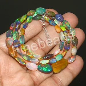 Pepitas de ópalo facetadas gemas de fuego de ópalo semiprecioso collar joyería regalo 6124 - Imagen 1 de 2