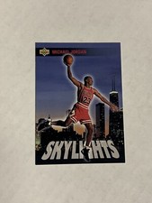 Michael Jordan 1993 Upper Deck Basketball Skylights Card # 466 Chicago Bulls