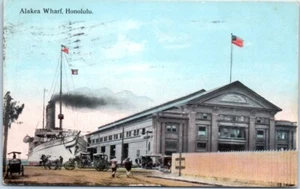 Barco ALAKEA WHARF Honolulu, Hawaii HI c1912 - Postal - Imagen 1 de 2