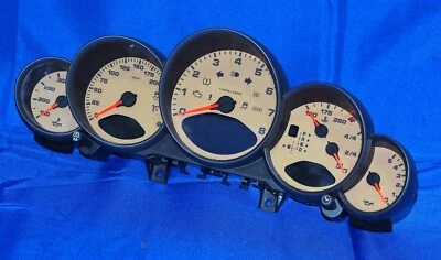 2010 2011 保时捷 997.2 911 AT Dash 规格集群速度计米色表盘 122K — 第 1/4 张图片