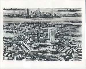 1967 Press Photo Artist Conception of Futuristic Module City - Picture 1 of 2