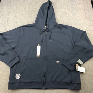 Dickies Hoodie Men 4XL Blue Fleece Workwear Distressed Pockets - Picture 1 of 10