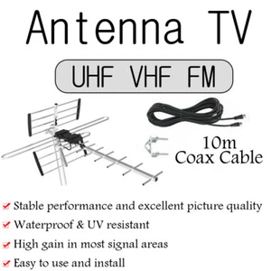 Outdoor Amplifier Booster Digital TV Antenna Aerial UHF VHF FM AUSTRALIAN Signal - Picture 1 of 8