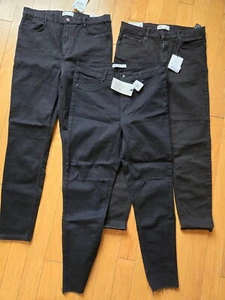 Paket mit 3 Neu mit Etikett Zara Damenjeans schwarz Größe 12 - Bild 1 von 6
