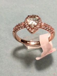 Bomb Party Ever Bloom Lab Green Amethyst & CZ Rose Gold Plate Ring SZ 11 RBP6475 - Picture 1 of 1