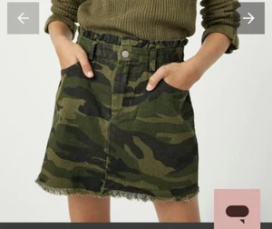 Hayden Girls Paper Bag Camo Denim Skirt Large New - Picture 1 of 12