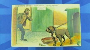 Vintage R Tuck Comic Postkarte 1904 Bulldogge SEGELN BEGRIFFE ILLUSTRIERT HUNDEUHR - Bild 1 von 2