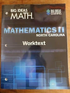 BIG IDEAS MATH MATHEMATICS II, WORKTEXT, NORTH CAROLINA - Imagen 1 de 5