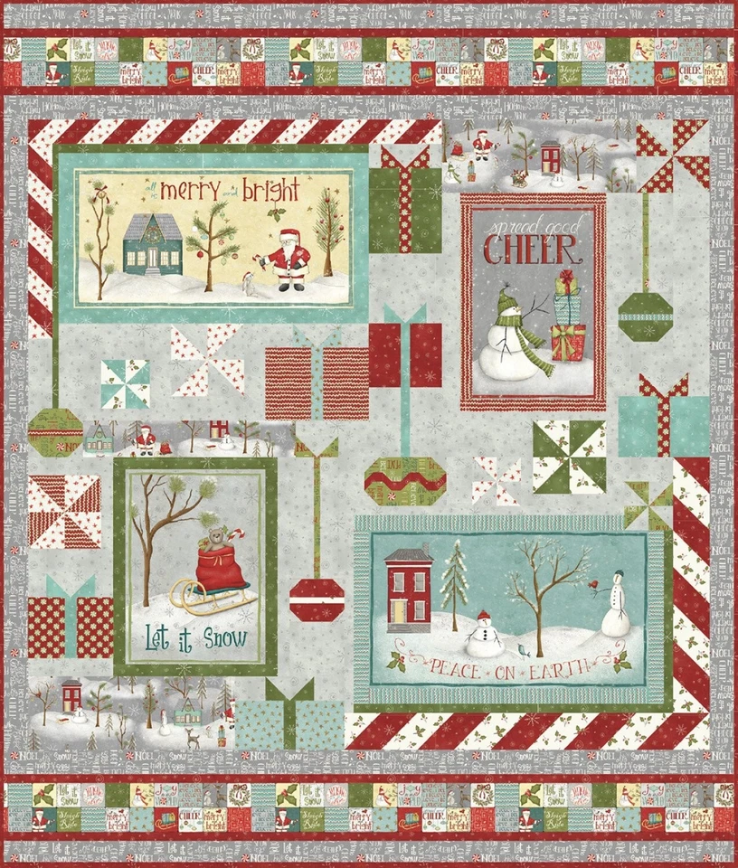 Windham Fabrics A Very Terri Christmas 54128QK X Merry & Bright Quilt KIT - Image 1 of 1