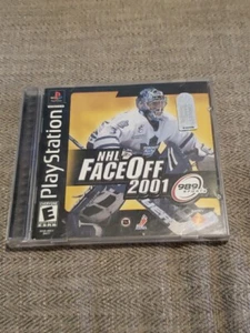 Sony PS1 CIB NHL FaceOff 2001 Video Game w/ Case Manual Black Label 989 Sports - Picture 1 of 5