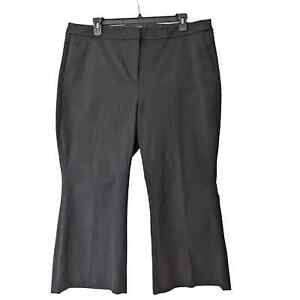 J. Crew Factory Kelsey Pants Flare Ankle Black Size 20 Stretch Office Career 