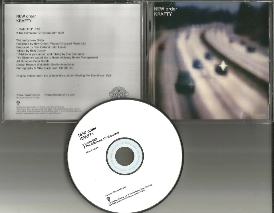 NEW ORDER Krafty w/ RARE 12 INCH EXTENDED MIX & RADIO EDIT PROMO DJ CD Single  Foto 1 de 1