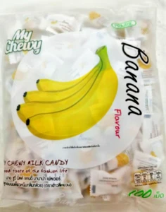 Chewy Milk Candy Banana Fruit Favour Sweets Snacks Toffee Jelly Haoliyuan 100 pc - Picture 1 of 3