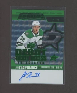 2019-20 UD Credentials Debut Ticket Access Autograph Green Joel L'Esprerance /25 - Picture 1 of 1