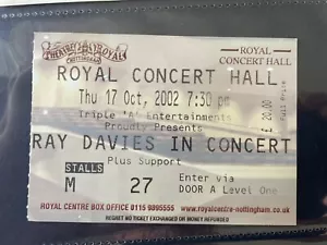 Ray Davies (The Kinks) Ticket 2002 - Bild 1 von 1