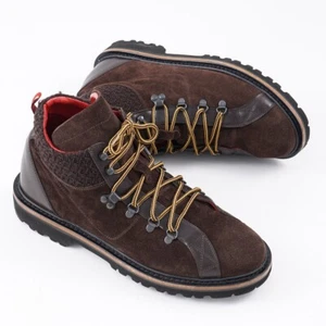 Kiton St. Moritz Suede Leather Hiking Boots with Cashmere Collar 9.5 (Eu 42.5) - Picture 1 of 12