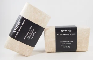 (2) Bath & Body Works STONE Men's Collection Shea Butter Cleansing Bar Soap 5oz - Bild 1 von 10