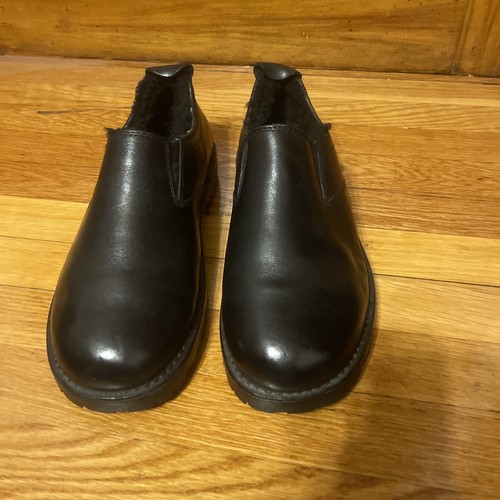 Mocassini da neve invernali Ugg Australia Harbor slip on neri da uomo Shearling US 11