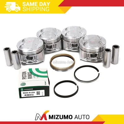Pistons w/ Rings fit Honda Civic del Sol 1.6 B16A2 B16A3 - Image 1 of 4