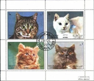 Sharjah 1288-1291 hoja miniatura (completa. edición.) usado 1972 gatos - Imagen 1 de 1