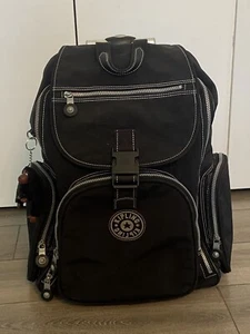 Kipling Wheeled Laptop Backpack Rolling 18” Black Carry On Luggage Bag - Picture 1 of 12