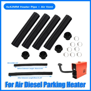 42mm Diesel Heater Pipe Duct Hose Ducting Air Warm Outlet Vent Clips For Car @ - Picture 1 of 6