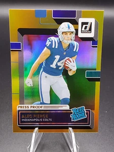 Alec Pierce Indianapolis Colts 2022 Donruss Gold Holo Press Proof Premium Rookie - Foto 1 di 1