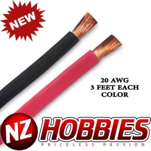 Cable de silicona NZ RC 20 calibre (20 AWG) (3 pies rojo y 3 pies negro) # NZ3F20AWGSW - Imagen 1 de 2