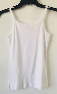 ZARA Kids Girl White TANK TOPS Underwear Round Neck Straps Size 8 9 O2841 - Picture 1 of 6