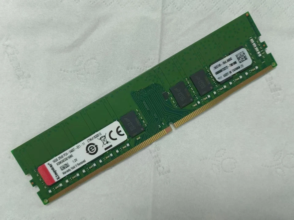 Kingston 16GB DDR4 2400 2Rx8 PC4-2400T-EE1 PC4-19200 288pin ECC UDIMM RAM - Image 1 of 1