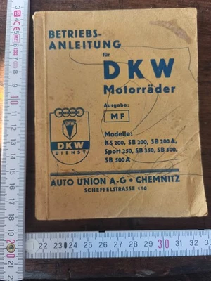 Bedienungsanleitung DKW Motorräder 1937, Ausgabe MF - Bild 1 von 2