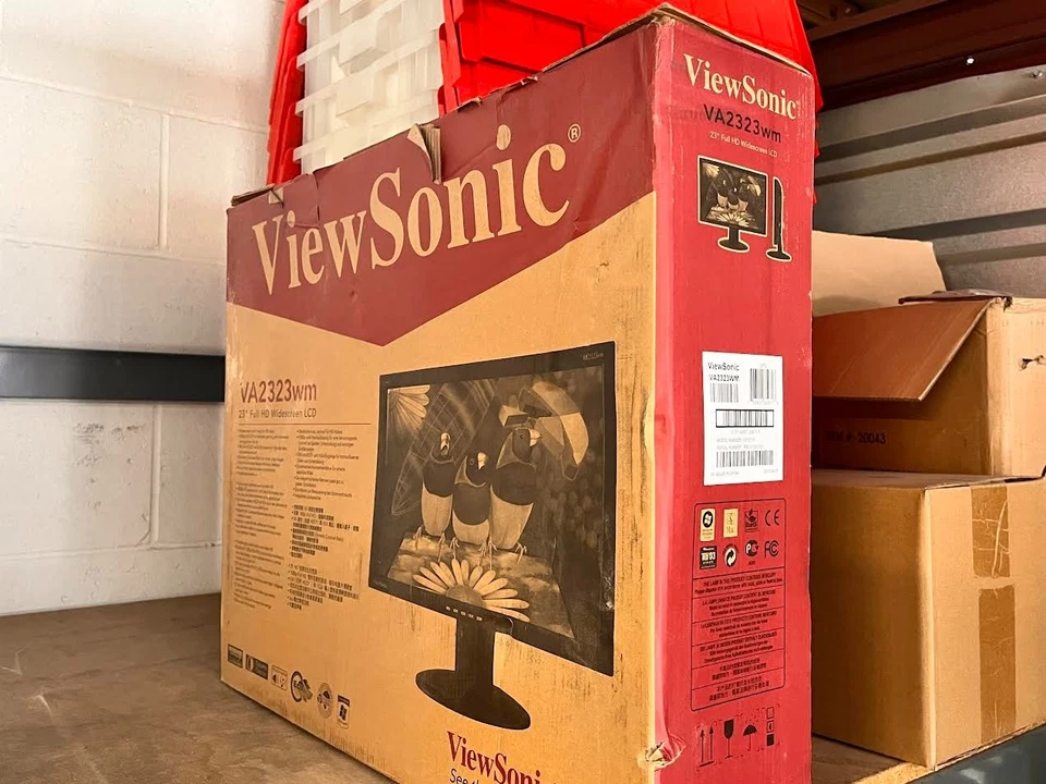 * NOS" - ViewSonic VA2323WM - 23" 1080p - VGA & DVI-D LED Backlit LCD Monitor - Image 1 of 4