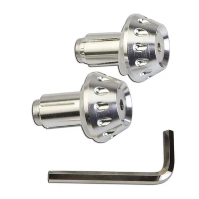 COPPIA CONTRAPPESI UMBRELLA ARGENTO ANOD per Yamaha 530 T-MAX 2016-2019 - Immagine 1 di 2