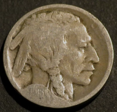 1915 D Buffalo Nickel Semi-Key Date Restored Five Cent 5c Coin E161 - Image 1 of 2
