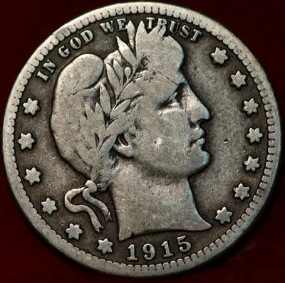 1915-S San Francisco Mint Silver Barber Quarter - Image 1 of 2