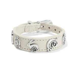 Neu mit Etikett Brighton Desert Friends Bandit Armband weiß Leder silber Tierschnalle - Bild 1 von 2