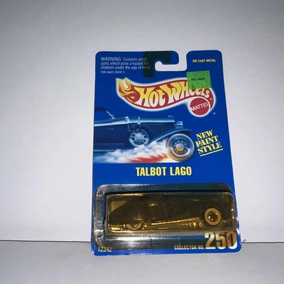 Hot Wheels 1992 Blue Card #250 Talbot Lago Black w/Chrome 7 Spoke Wheels (B52) - Image 1 of 4