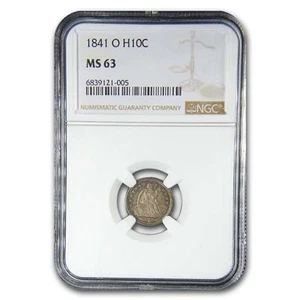 1841-O Liberty Seated Half Dime MS-63 NGC - Picture 1 of 3