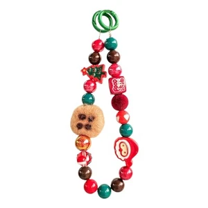 Santa Phone Chain Elegant Pendant Handmade Beaded Lanyard For Women Girl Jewelry - Afbeelding 1 van 8