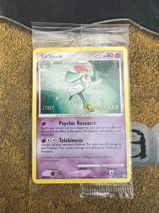 Pokemon SEALED Kirlia 53/132 Secret Wonders Prerelease STAFF Promo Pack!! - Picture 1 of 11