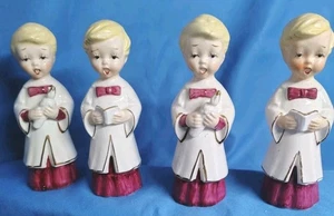Vtg Christmas Choir Altar Boys Carolers Figures Japan Set Of 4 - Picture 1 of 8