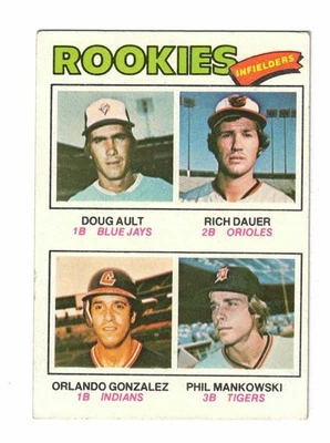 1977  Topps Rookies Infielders Ault-Dauer-Gonzalez-Mankowski #477 - Image 1 of 2