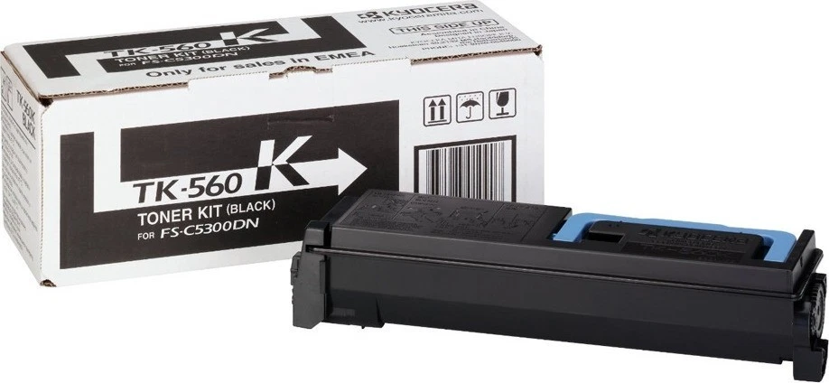 Kit toner nero originale Kyocera TK-560K TK560 per FS-C5300DN, ECOSYS P6030cdn