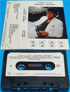 MICHAEL JACKSON "Thriller" MADE IN PERU, PAPER LABEL (SPANISH TITLES) (VG+/EX) - Picture 1 of 8