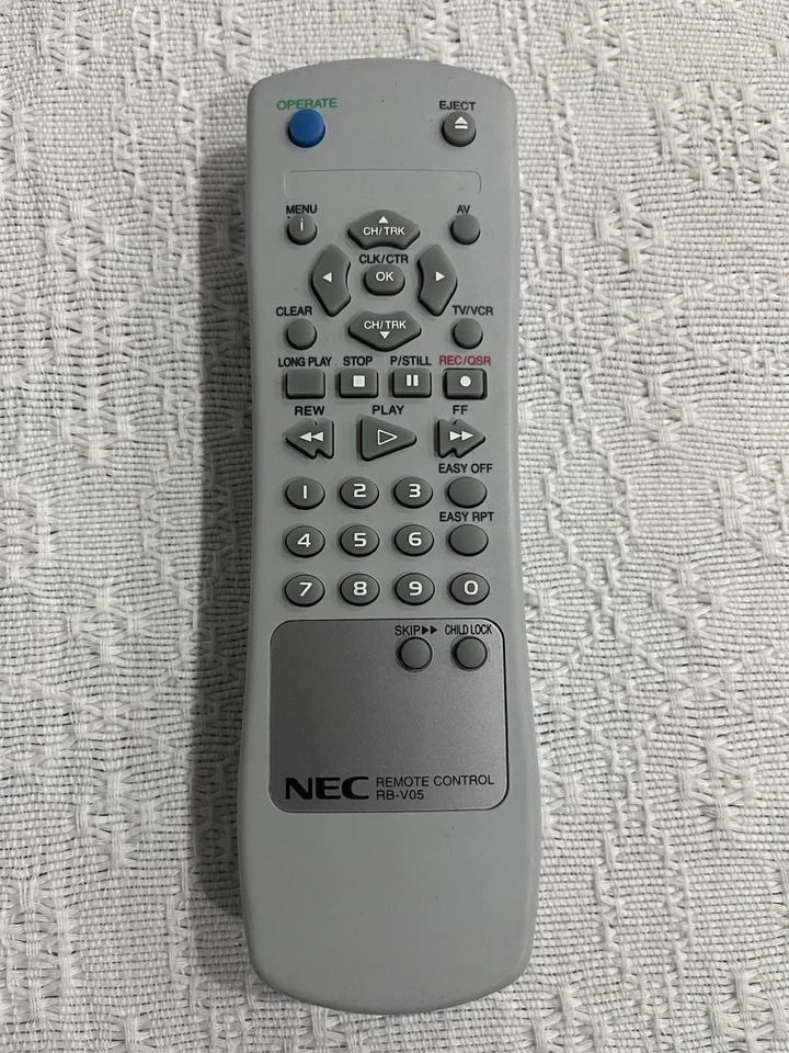 Original NEC RB-V05 TV / VCR Remote Control - Image 1 of 1
